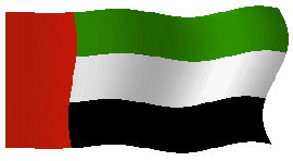 United Arab Emirates flag waving